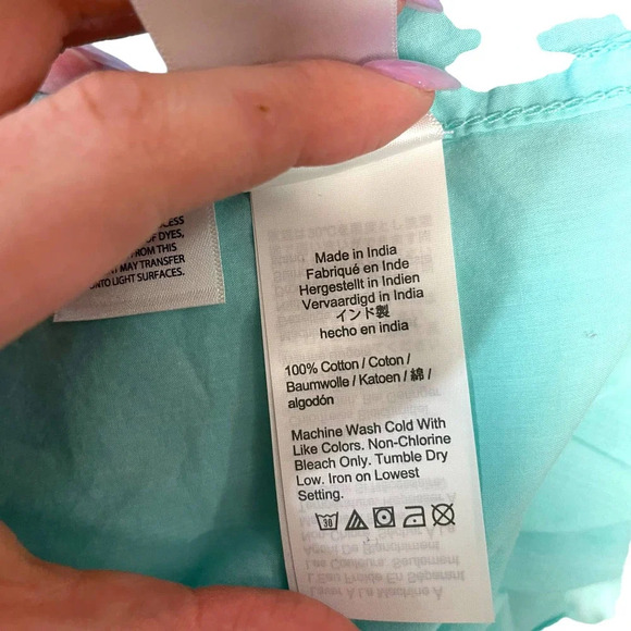 J. Crew‎ Classic-Fit Short-Sleeve Lightweight Cotton Poplin Shirt Blue Size 0 - Picture 9 of 9